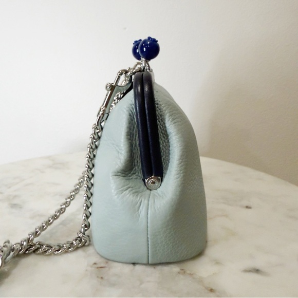 Coach Nora Blueberry Kisslock Crossbody Clutch Light Teal Midnight Multi - Picture 4 of 11